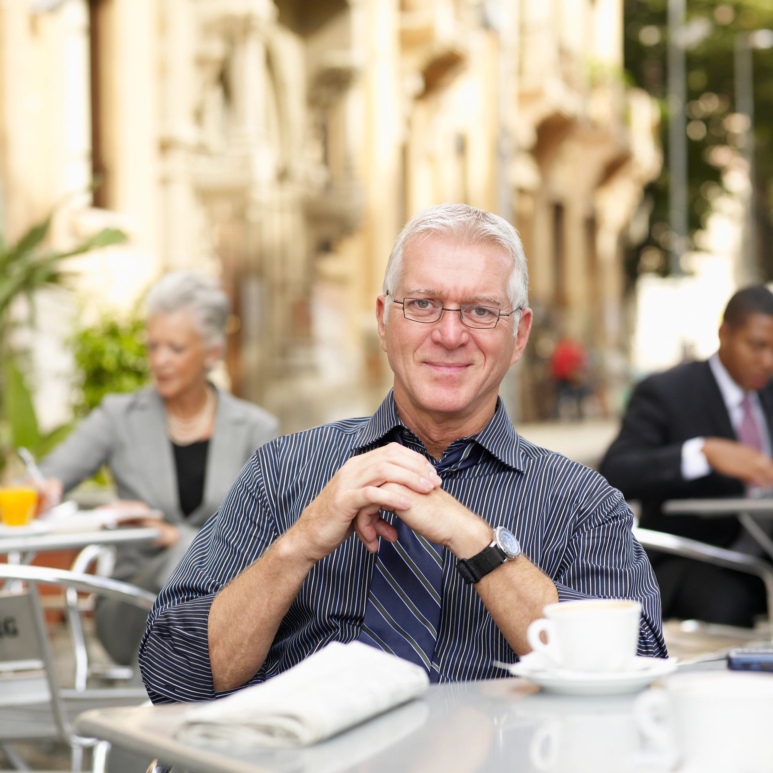 Portrait of a satisfied restaurant guest