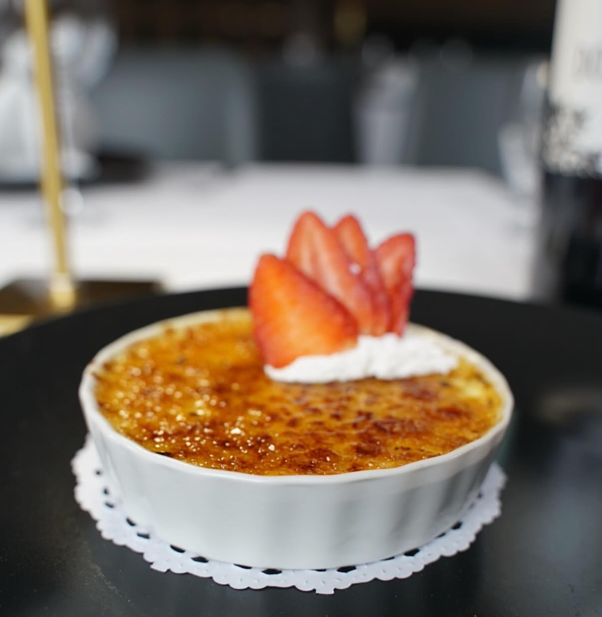 Dessert plated at Allendale Steak House